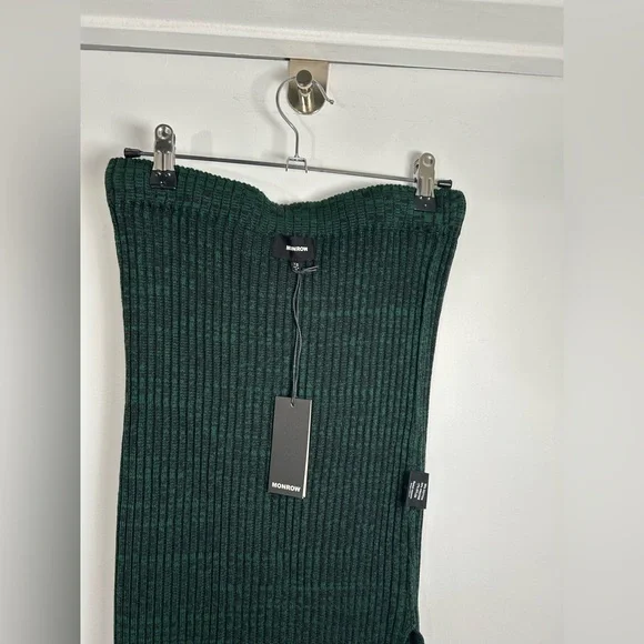 MONROW - Cosmo Rib Knit Midi Skirt – Deep Forest – XS — NWT - Picture 10 of 10